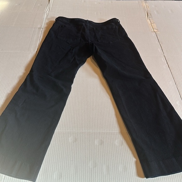 Banana Republic Logan dark jeans w 5 buttons down the legs zipper front poxkets - Picture 7 of 11